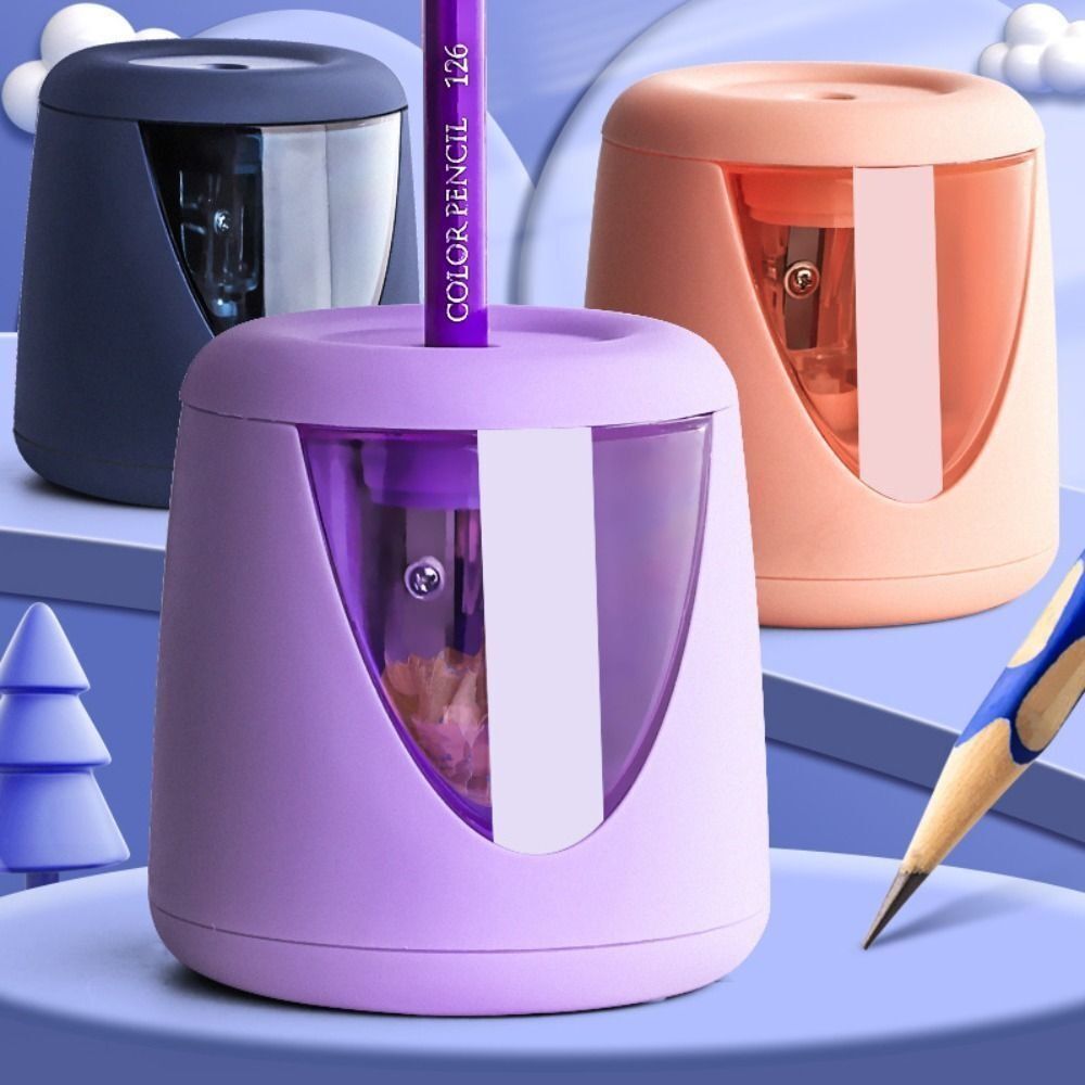 Electric Pencil Sharpener Usb - Dekoratif Etiketli Pil/USB/Şarjlı Yaratıcı Kırtasiye Anahtarlı
