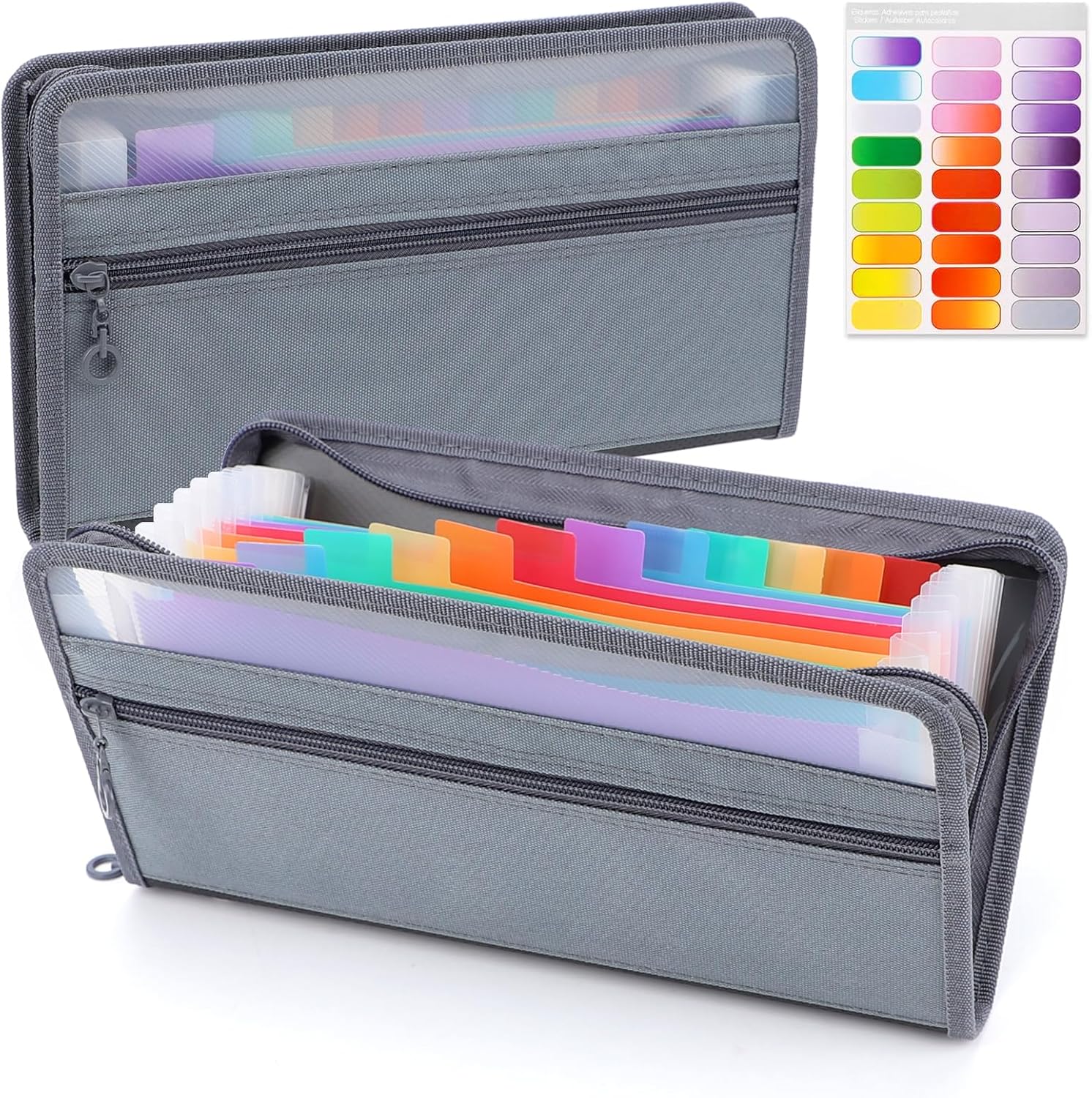 Expandable Accordion File Folder 13 Pockets - Küçük Akordeon A6 Dosya Düzenleyici, Güvenli