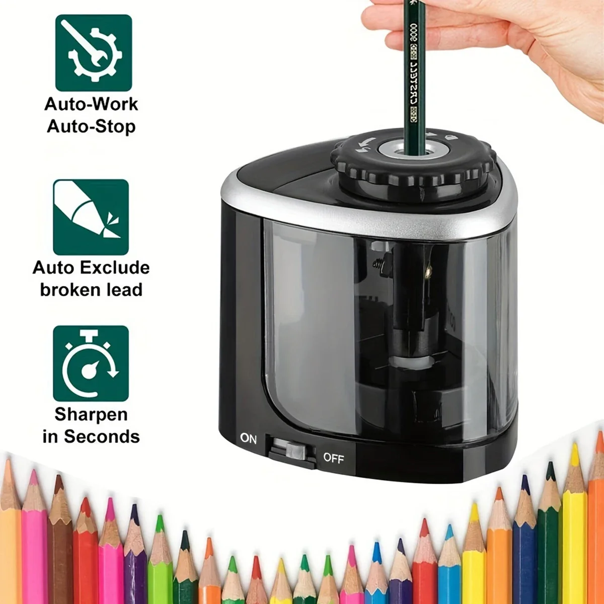 Electric Pencil Sharpener Usb - Elektrikli Kalemtıraş Montajı Masaüstü Otomatik Kalemtıraş