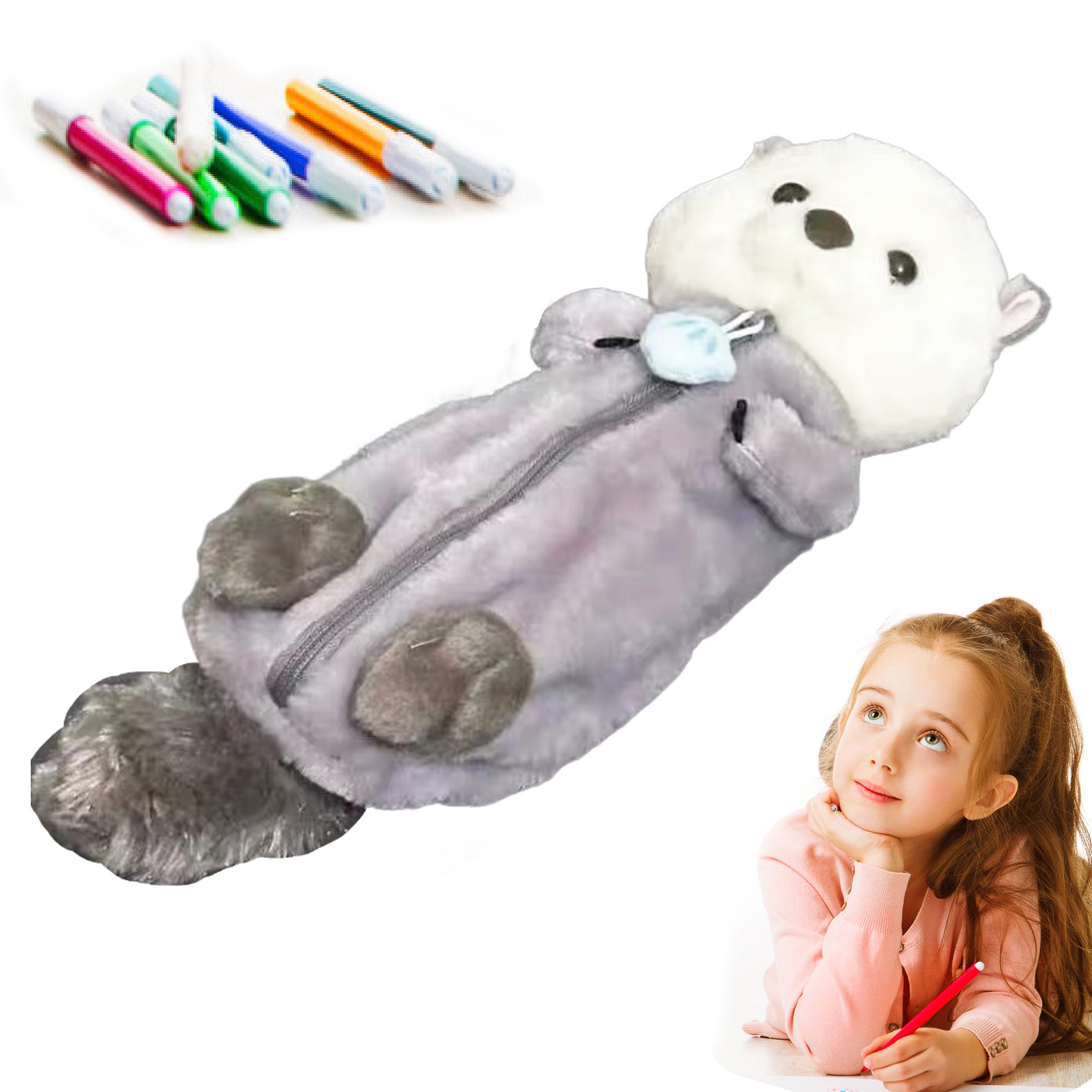 Stationery - Yaratıcı Peluş Oyuncak Kalem Kutusu Yumuşak