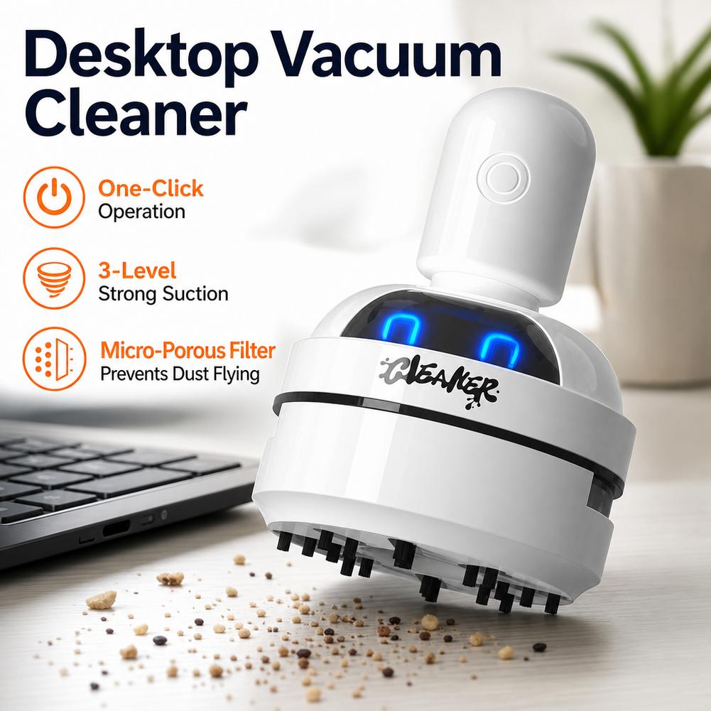Mini Desktop Vacuum Cleaner For Eraser Dust - Sessiz Masaüstü Mini Elektrikli Süpürge 3