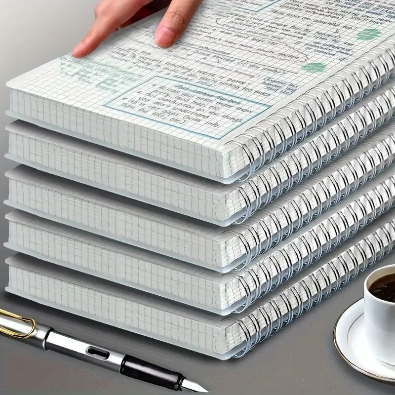 Spiral Bound Grid Notebook A5 - A5 Izgaralı Not Defteri Spiral Ciltli