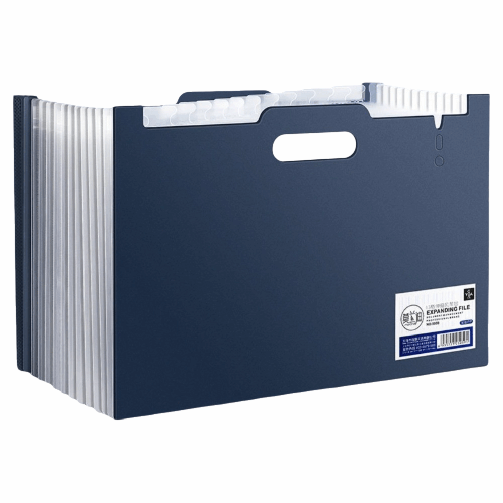 Expandable Accordion File Folder 13 Pockets - 13 Cepli Genişleyen Dosya Klasörü Dikey