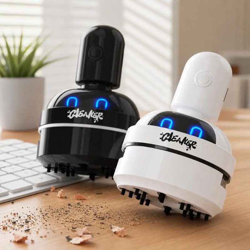 Mini Desktop Vacuum Cleaner For Eraser Dust - Masaüstü Temizleyici Elektrikli Süpürge Karikatür Mini