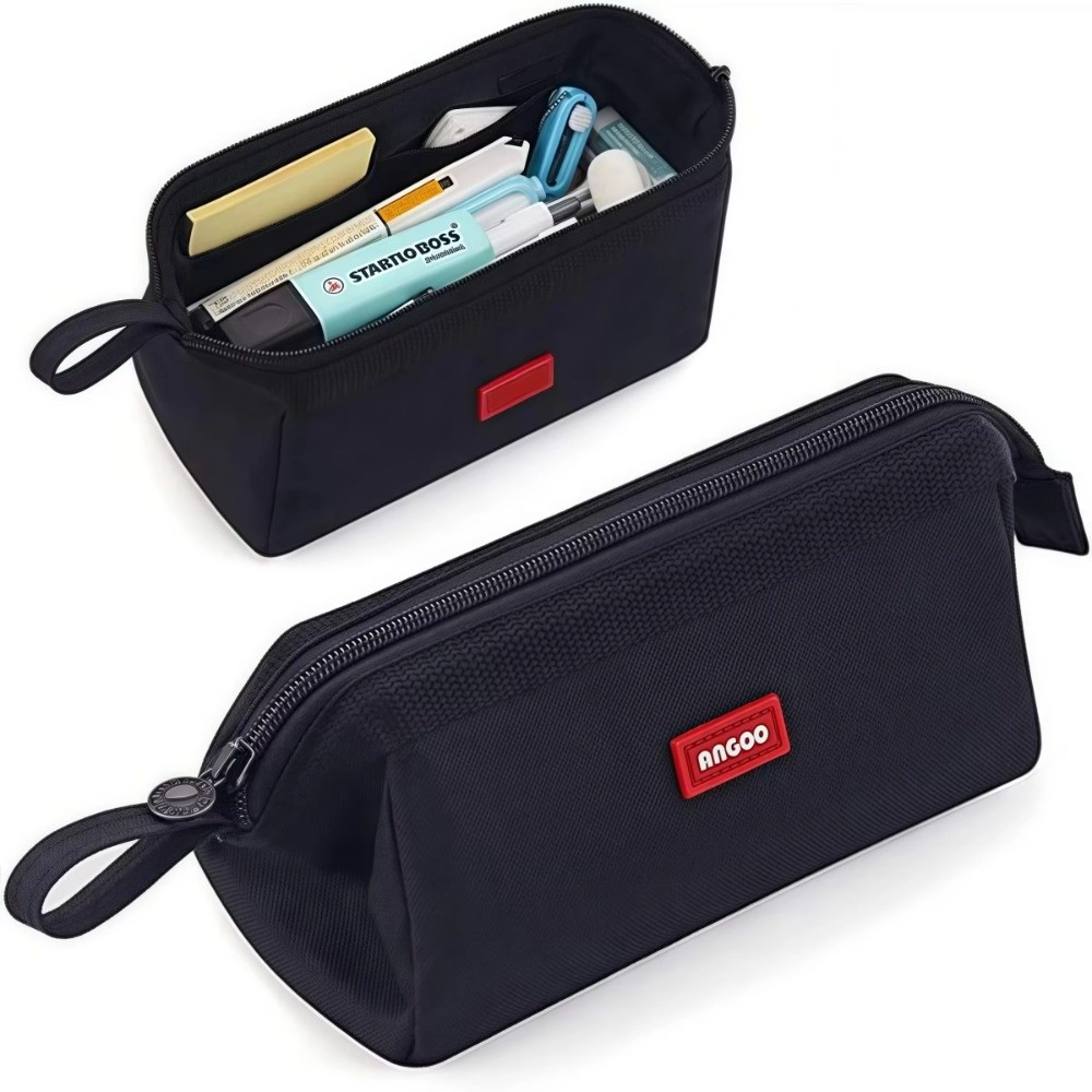 Aesthetic Large Pencil Case Pouch - Oxford Kumaş Kanvas Kalem Kutusu Sade