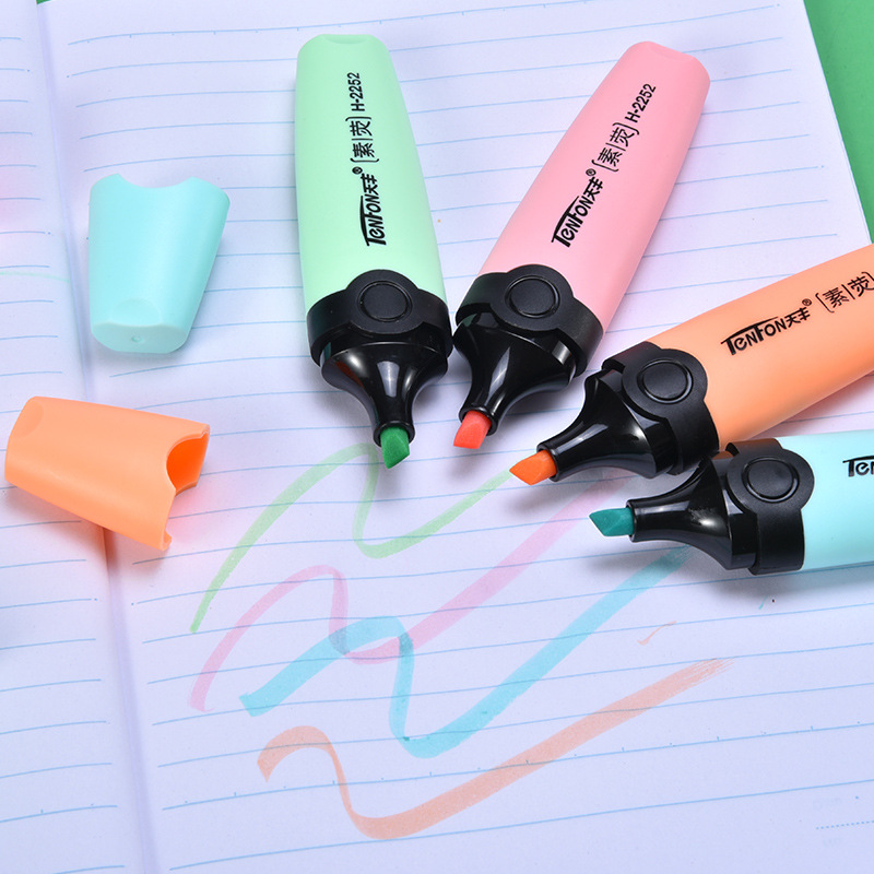 6 adet/takım Pastel Düz Tek Ka - Pastel Highlighter Set Double Ended incelemesi ve fiyatı