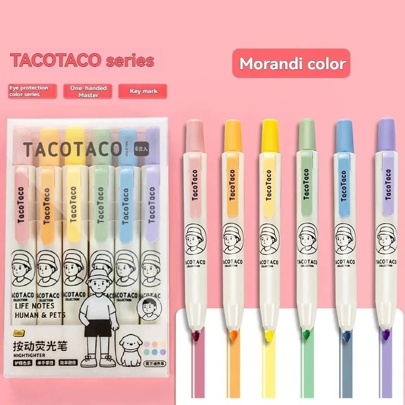 6 adet/takım Pastel Renk Macar - Pastel Highlighter Set Double Ended incelemesi ve fiyatı