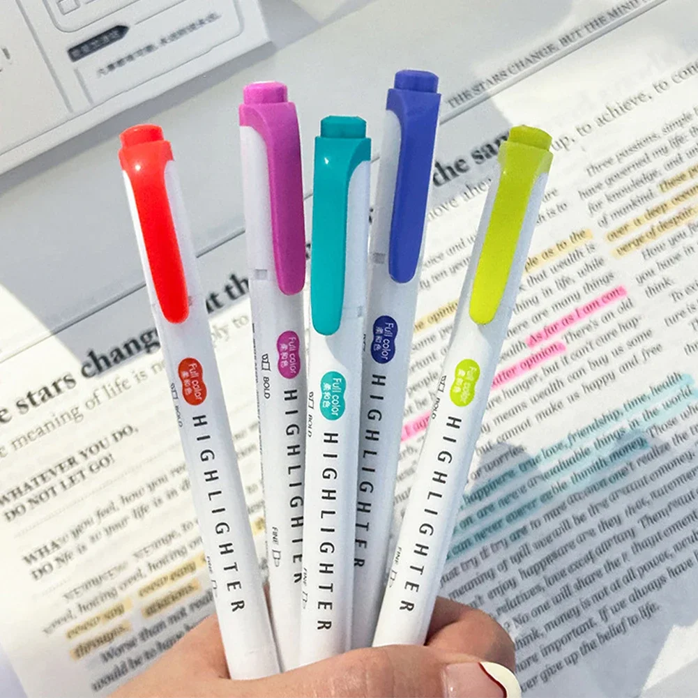 5 adet Pastel Fosforlu Kalemle - Pastel Highlighter Set Double Ended incelemesi ve fiyatı
