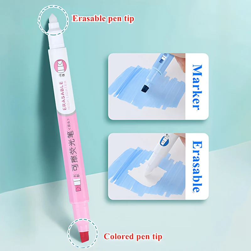 6 Renk Silinebilir Fosforlu Ka - Pastel Highlighter Set Double Ended incelemesi ve fiyatı