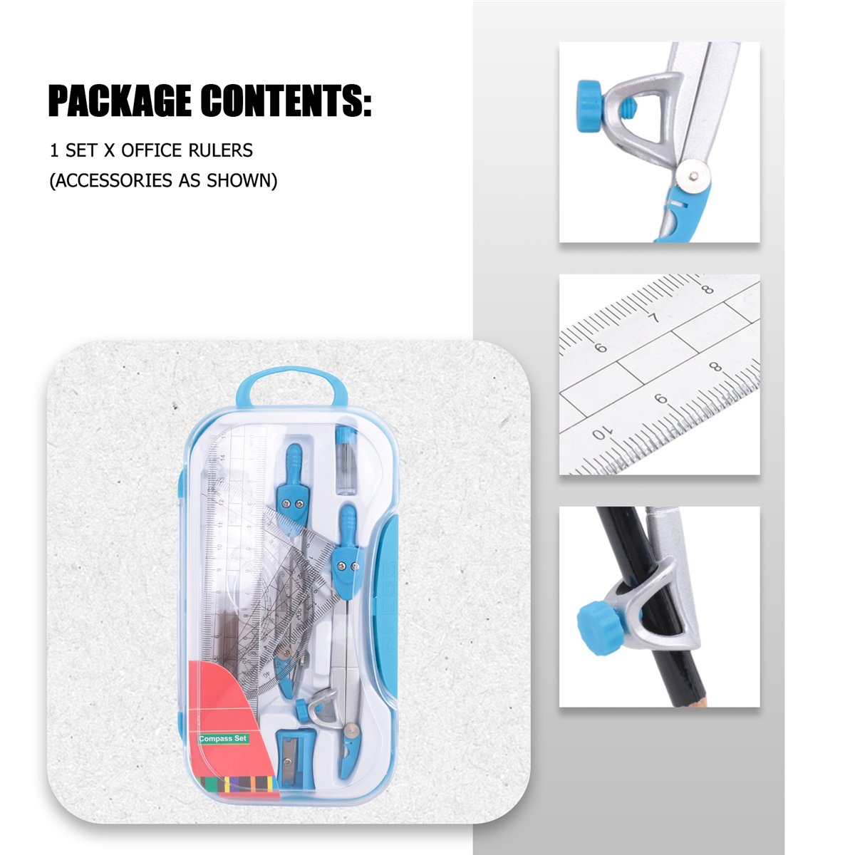 MALL Geometri Pergel Seti 10 P - Math Geometry Set With Compass incelemesi ve fiyatı