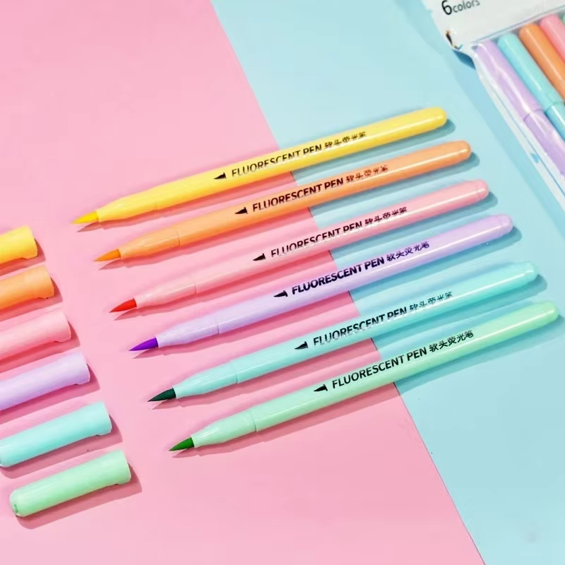 6 renk Yumuşak Fırça Floresan  - Pastel Highlighter Set Double Ended incelemesi ve fiyatı
