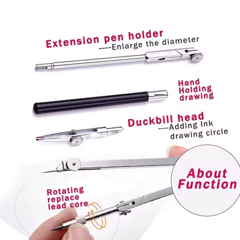Paslanmaz çelik çok fonksiyonl - Math Geometry Set With Compass incelemesi ve fiyatı